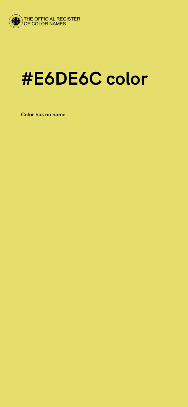 #E6DE6C color image