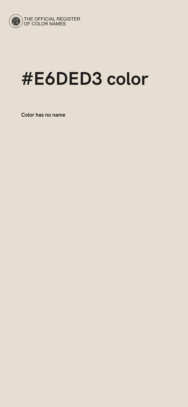 #E6DED3 color image