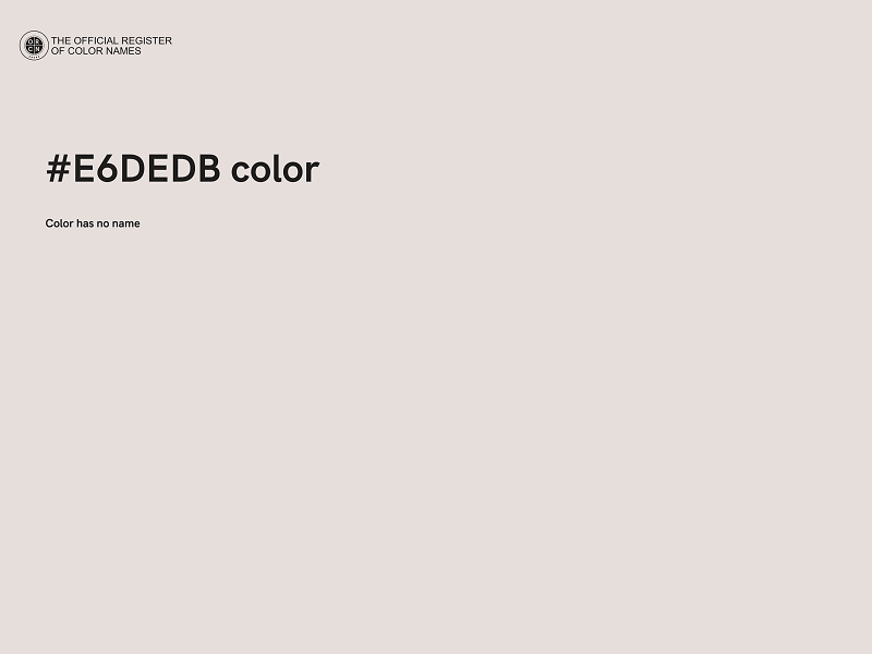 #E6DEDB color image