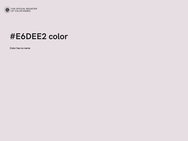 #E6DEE2 color image