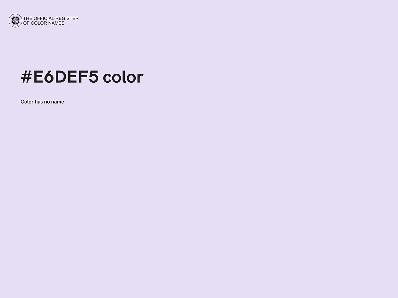 #E6DEF5 color image