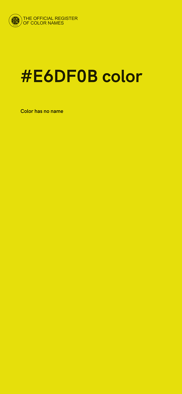 #E6DF0B color image