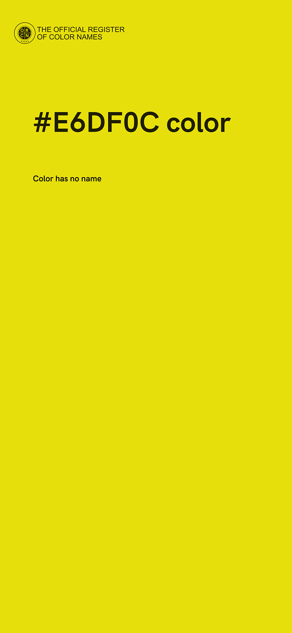 #E6DF0C color image