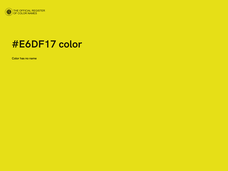 #E6DF17 color image