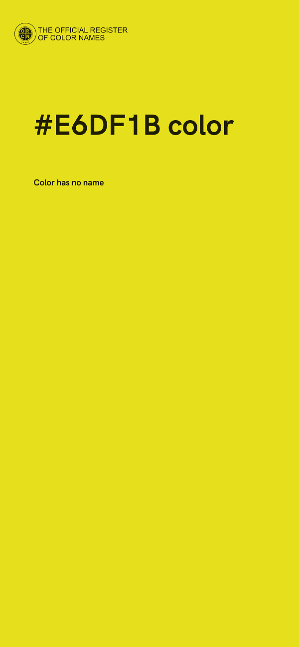 #E6DF1B color image