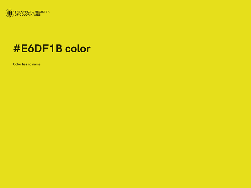 #E6DF1B color image