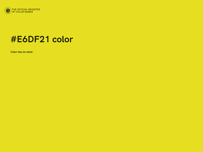 #E6DF21 color image