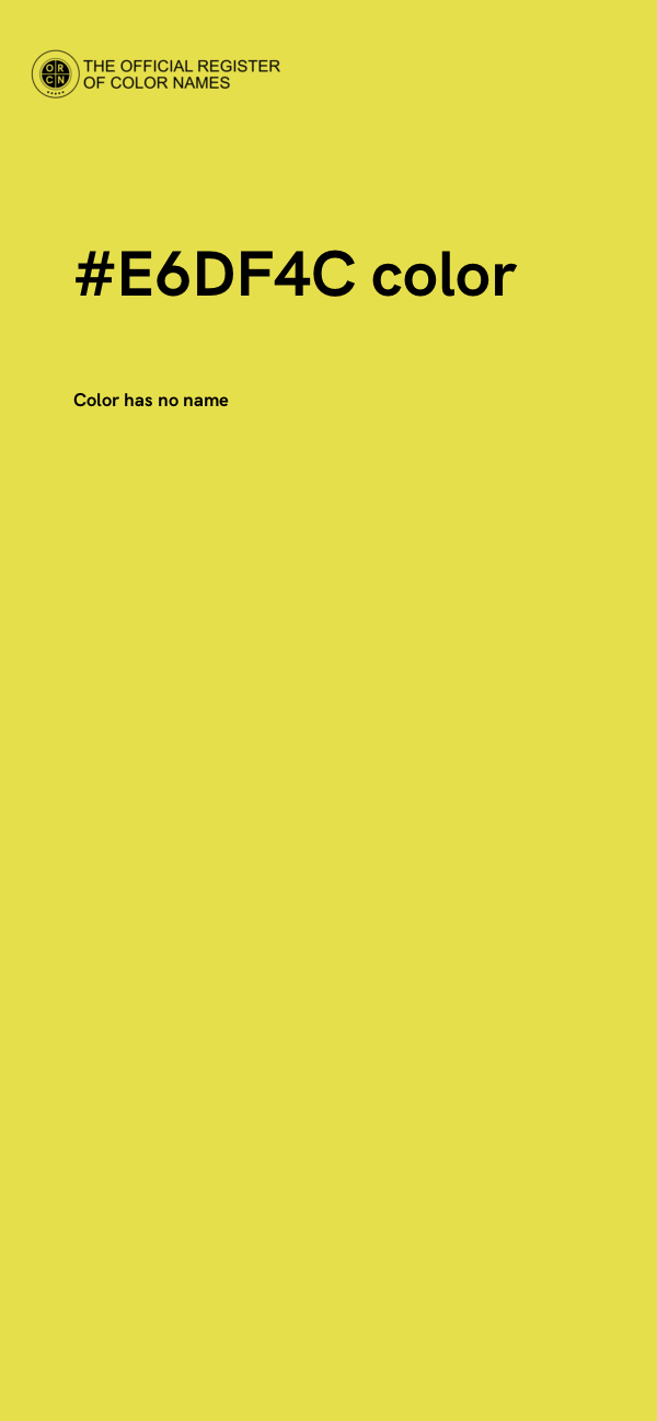 #E6DF4C color image