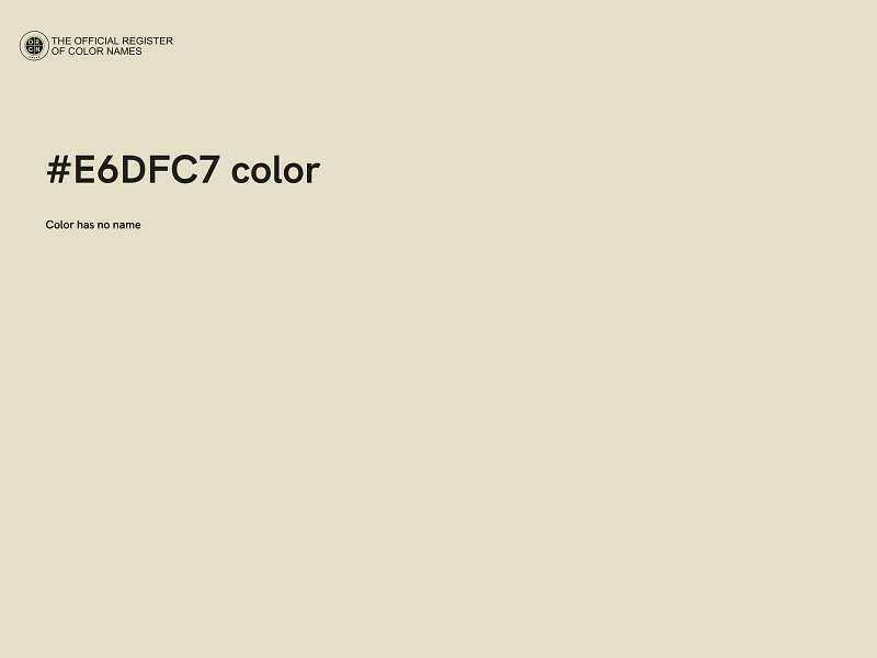 #E6DFC7 color image