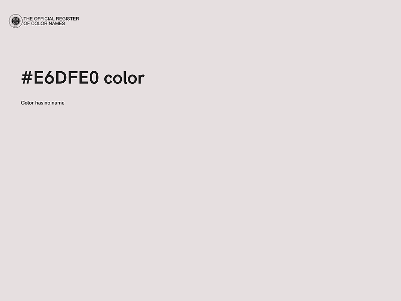 #E6DFE0 color image
