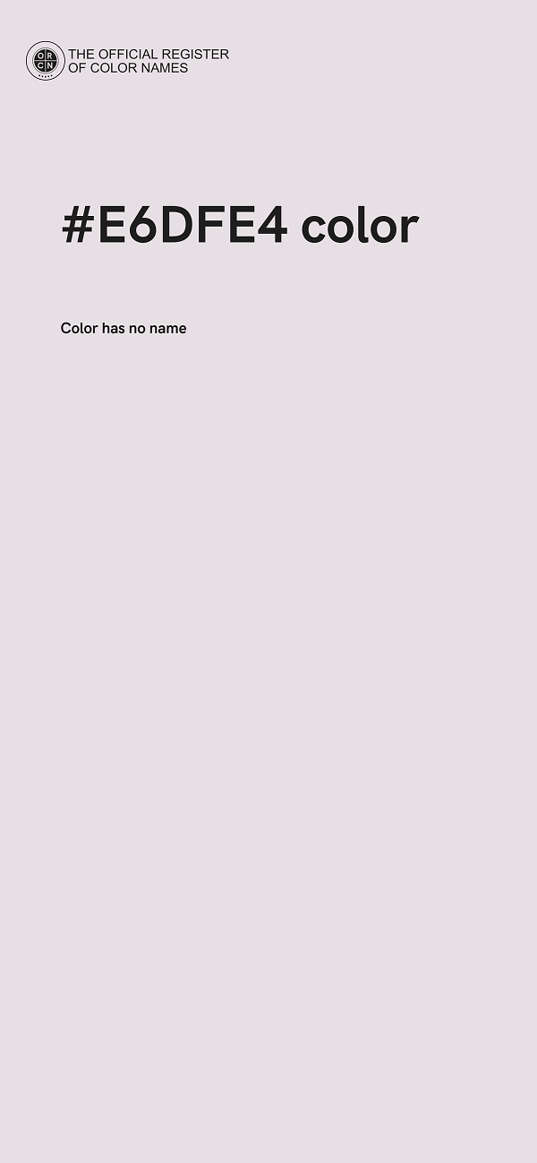 #E6DFE4 color image