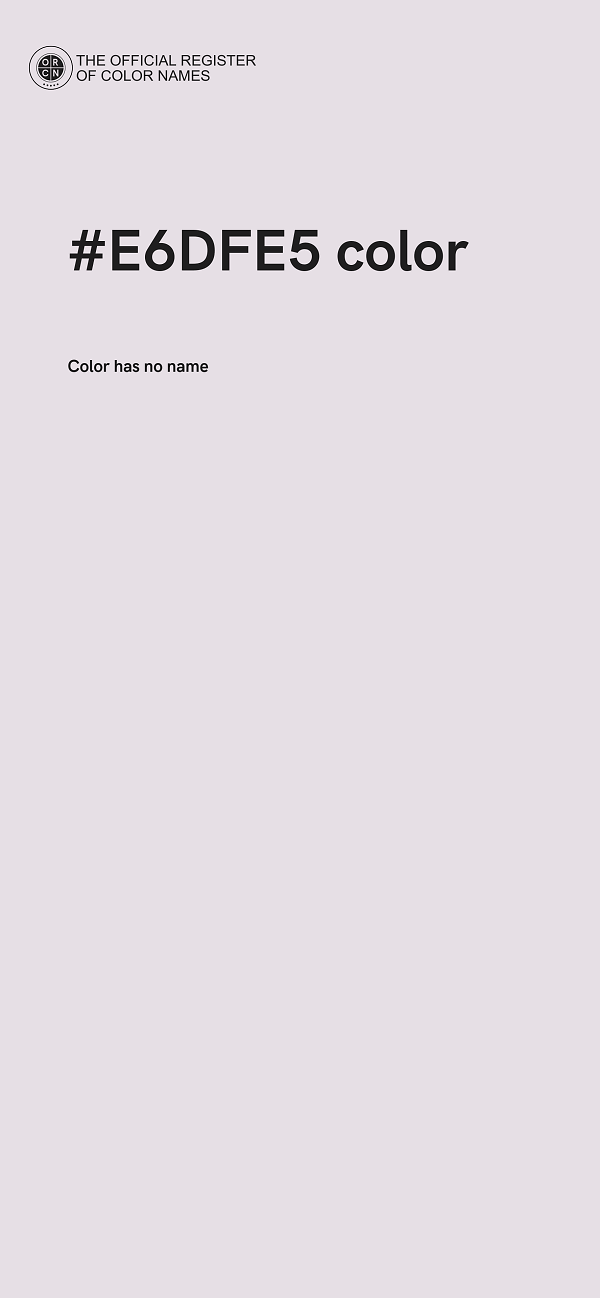#E6DFE5 color image