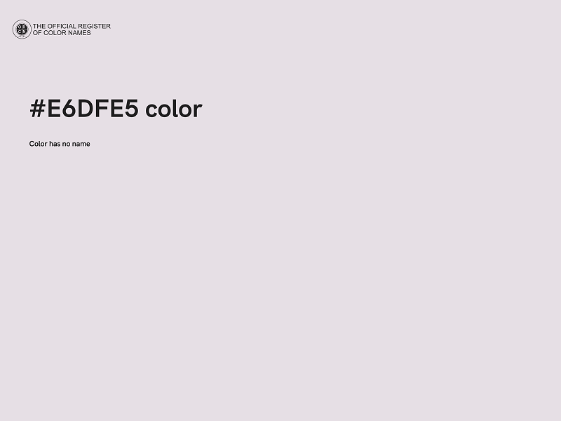 #E6DFE5 color image