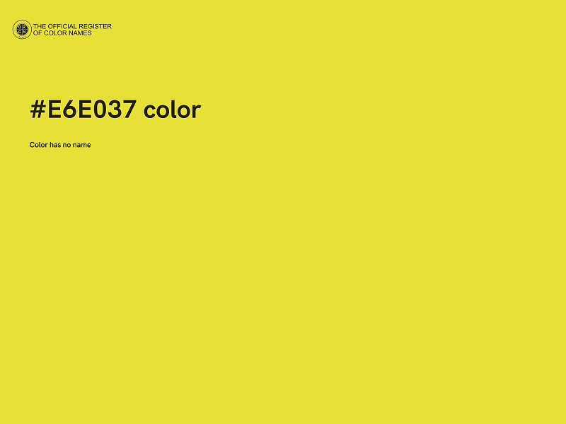 #E6E037 color image