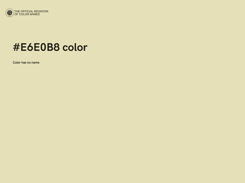 #E6E0B8 color image