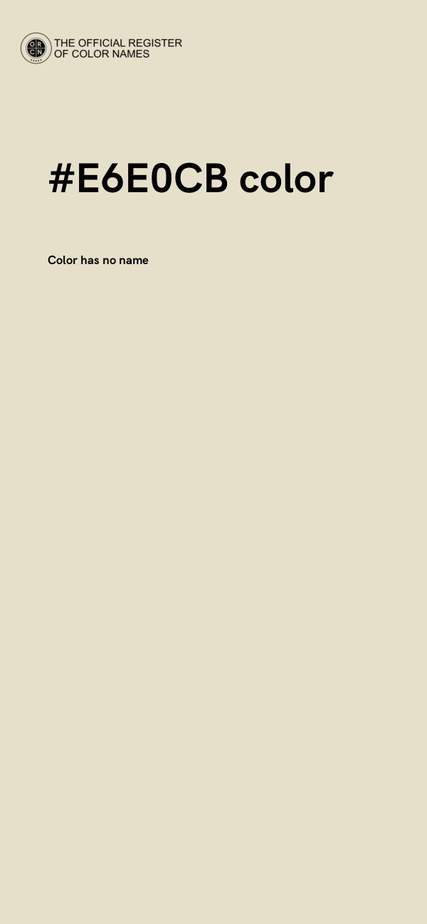 #E6E0CB color image