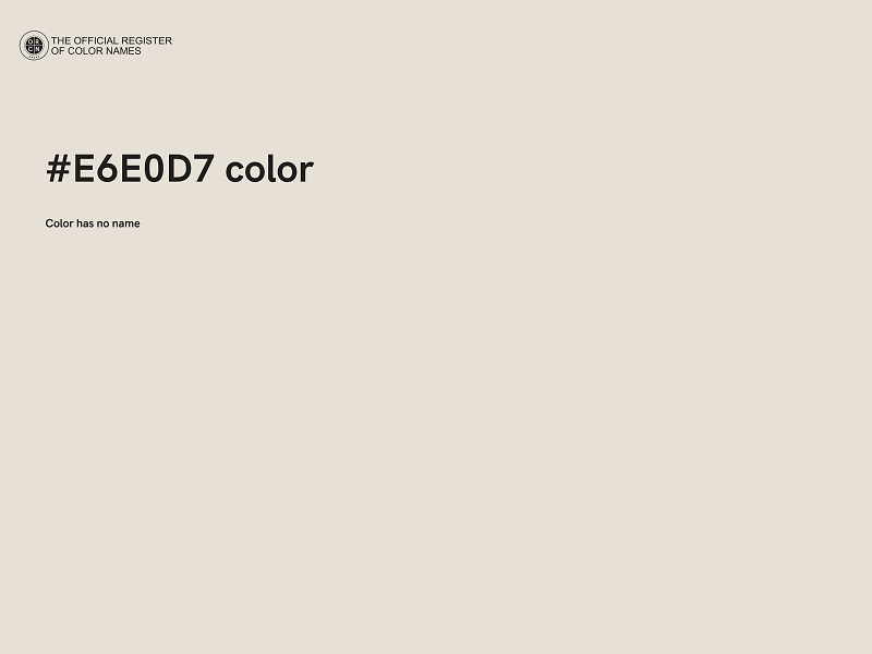 #E6E0D7 color image
