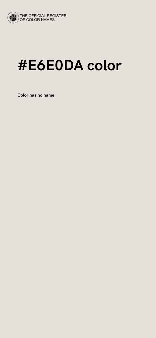 #E6E0DA color image