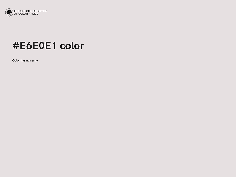 #E6E0E1 color image