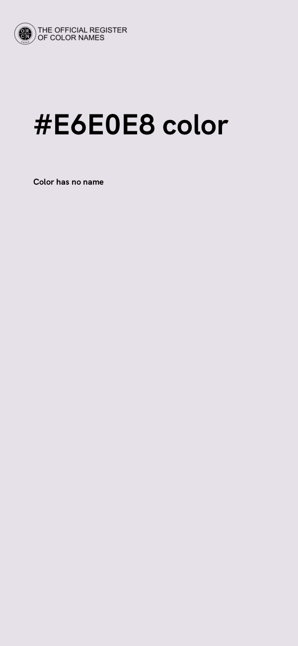 #E6E0E8 color image