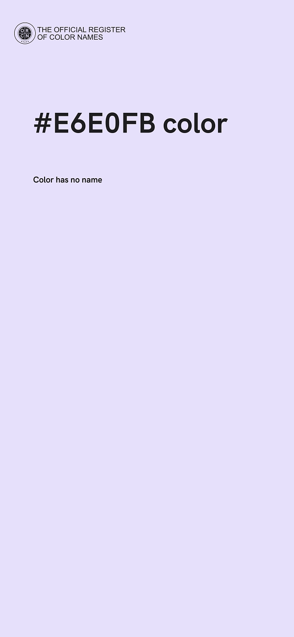 #E6E0FB color image