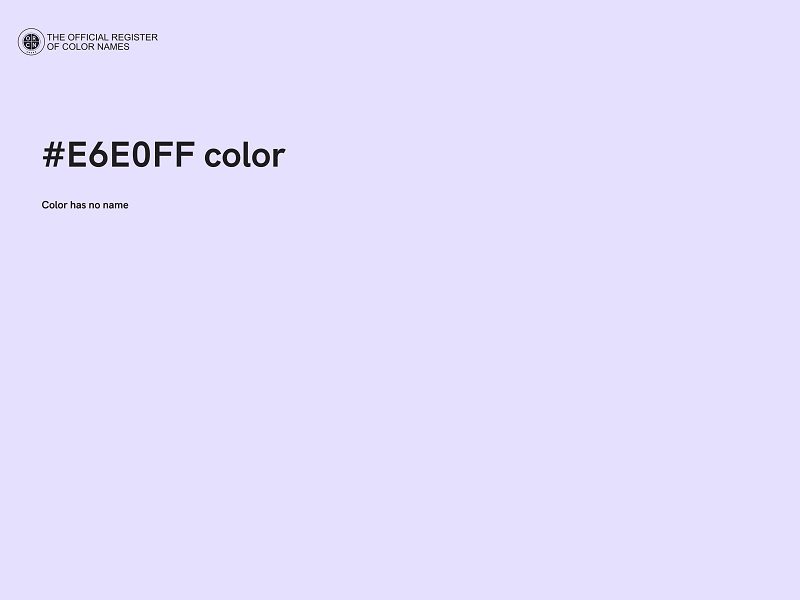 #E6E0FF color image