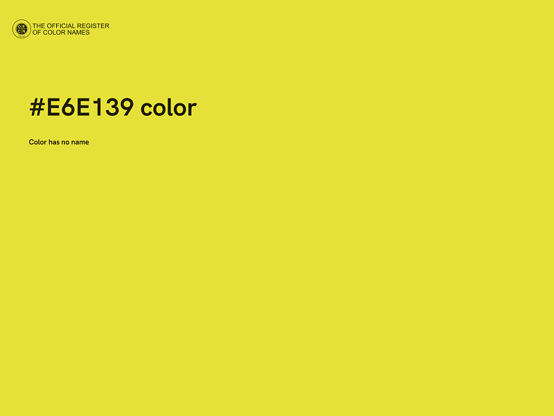 #E6E139 color image