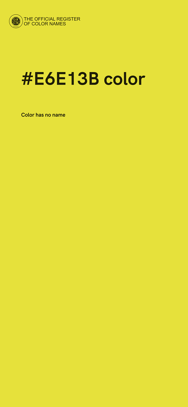#E6E13B color image