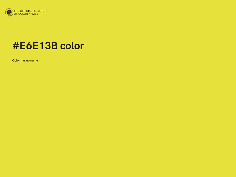 #E6E13B color image