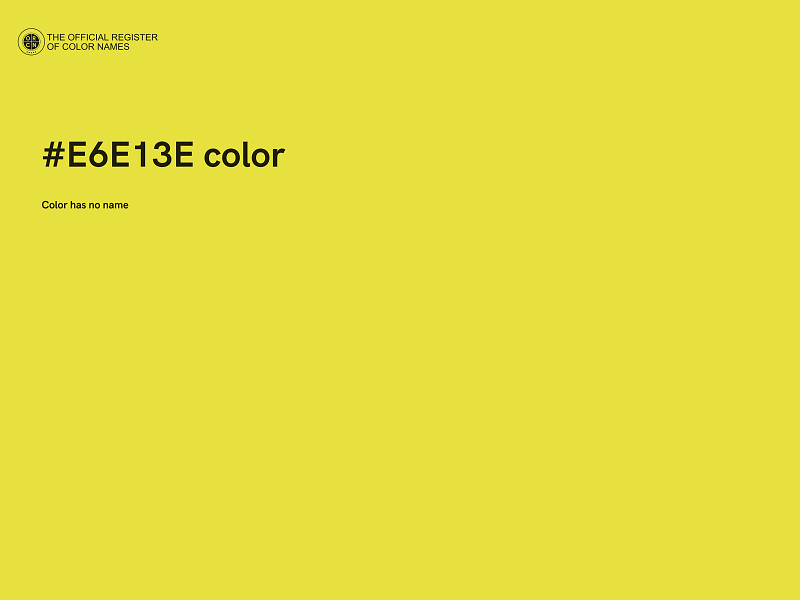 #E6E13E color image