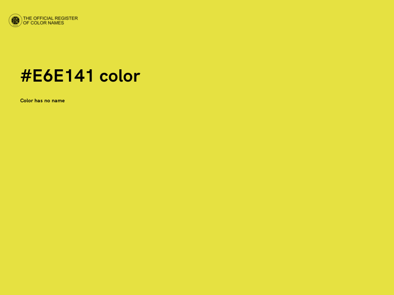 #E6E141 color image