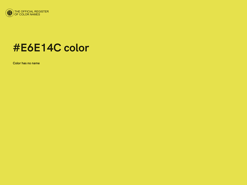#E6E14C color image
