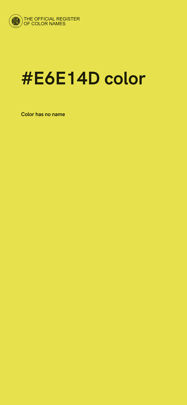 #E6E14D color image