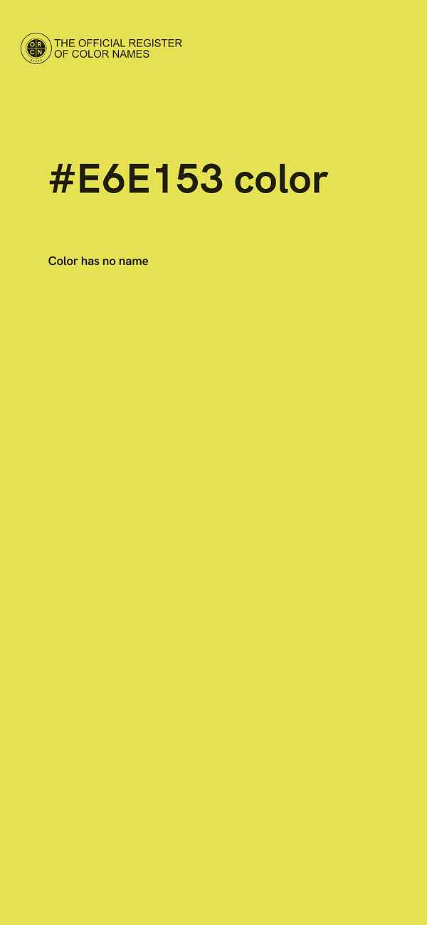 #E6E153 color image