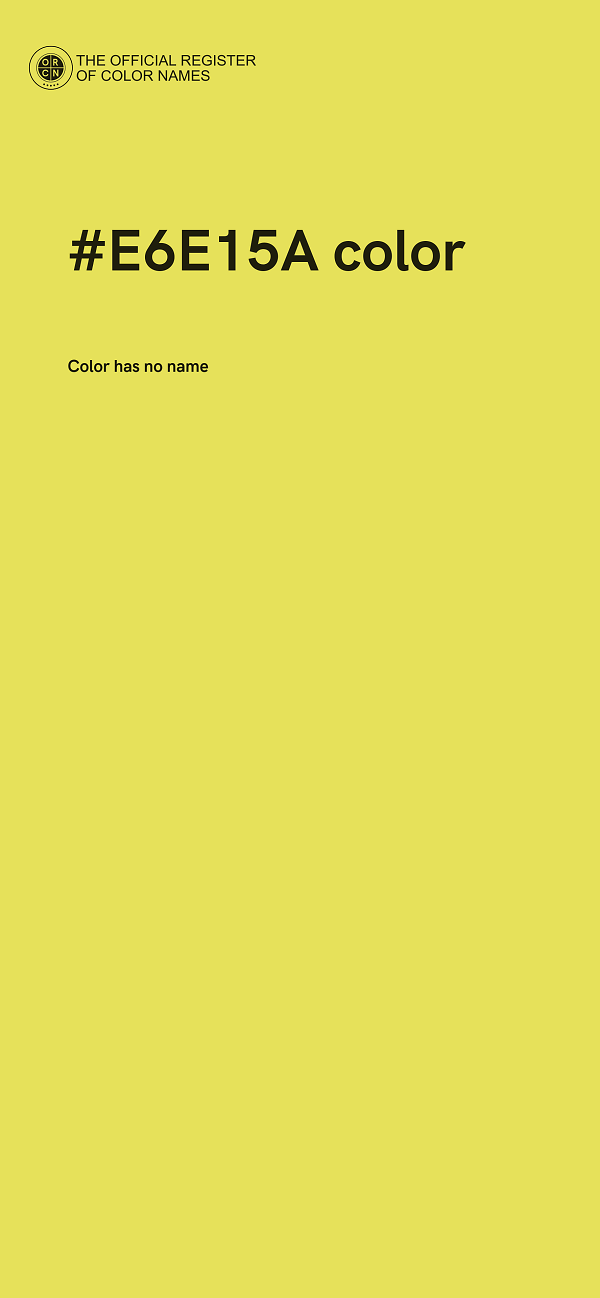 #E6E15A color image
