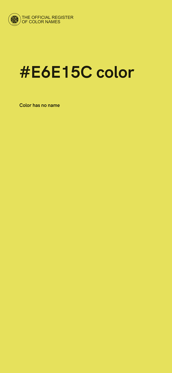 #E6E15C color image