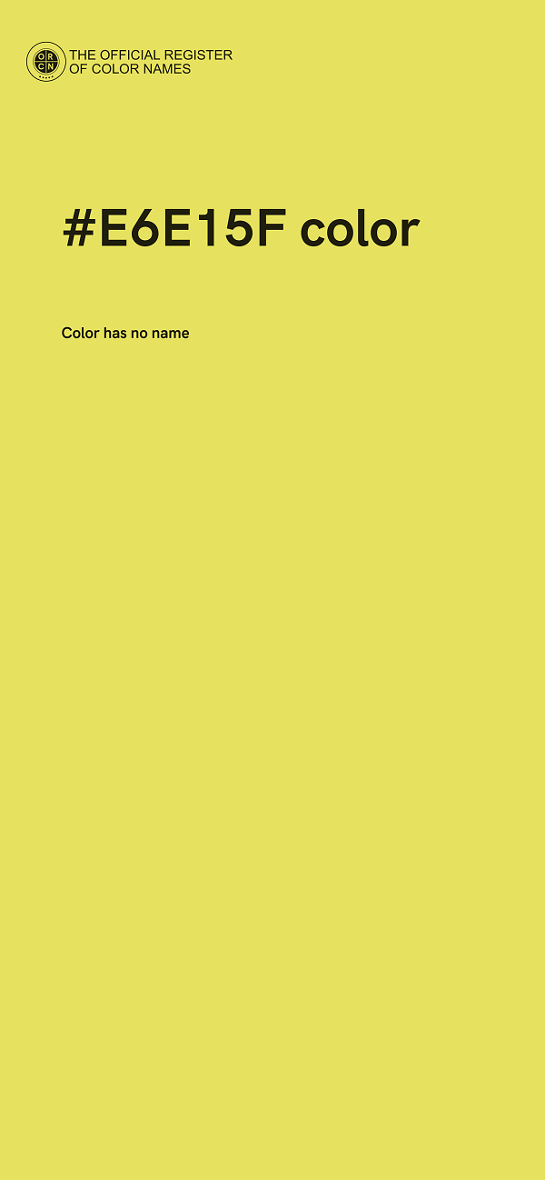 #E6E15F color image