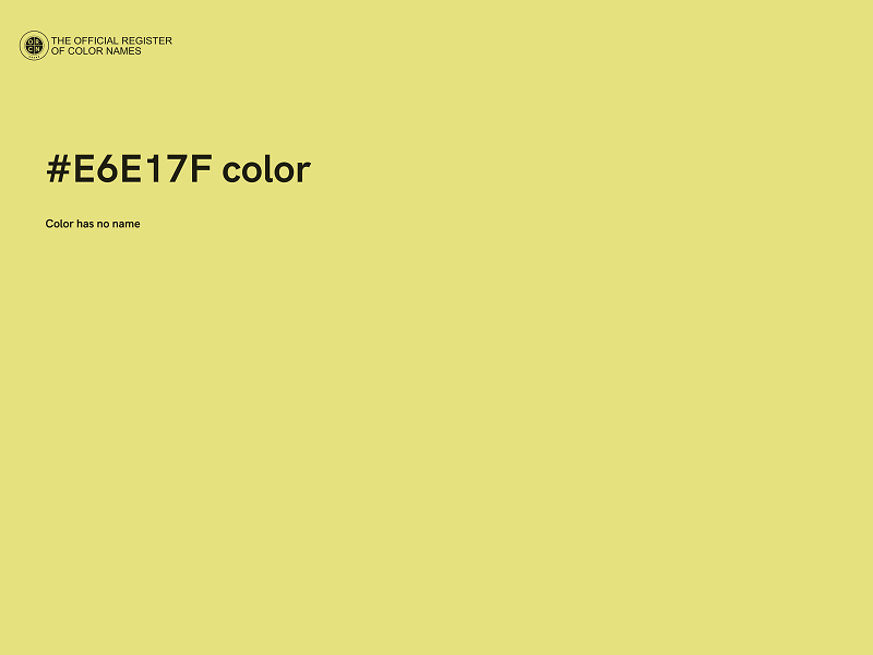 #E6E17F color image