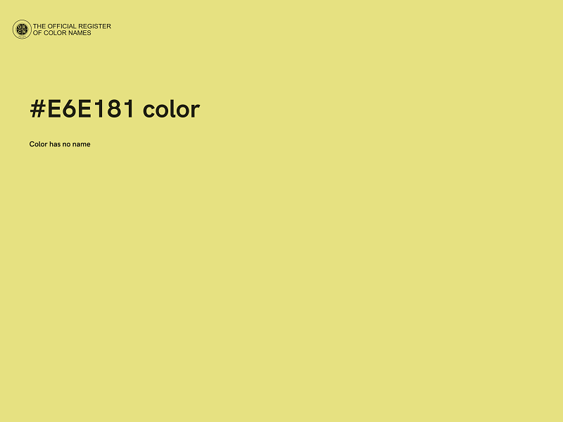 #E6E181 color image