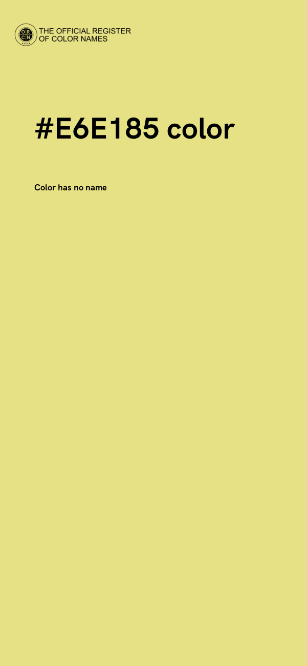 #E6E185 color image