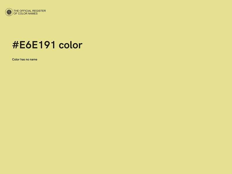 #E6E191 color image