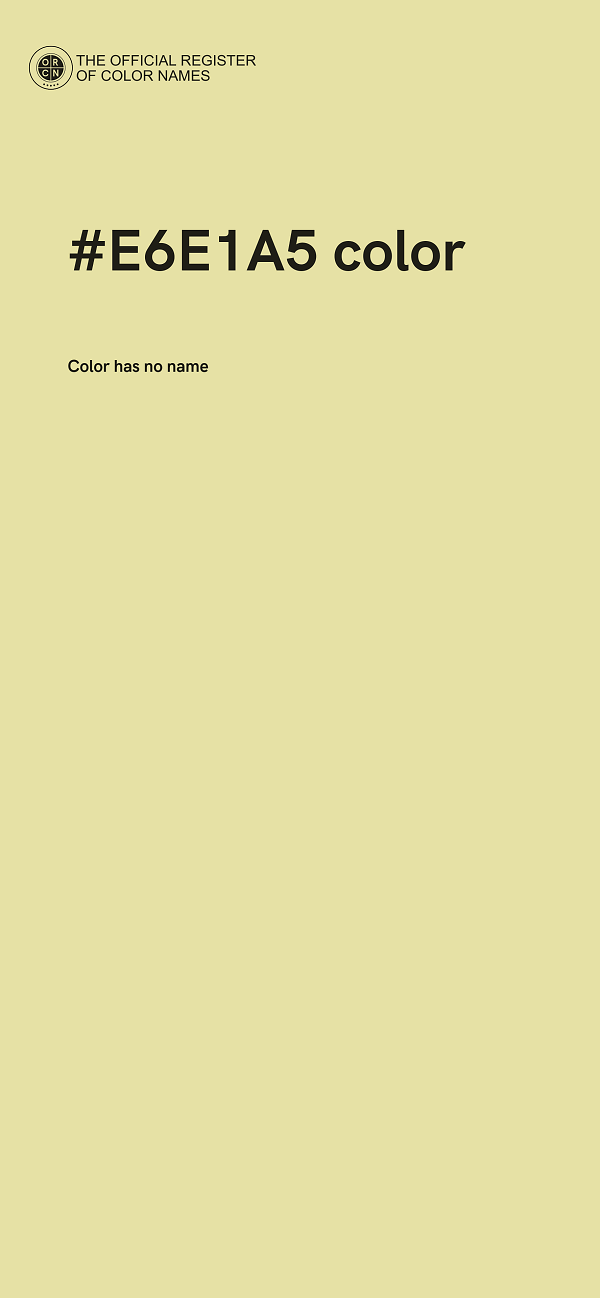 #E6E1A5 color image