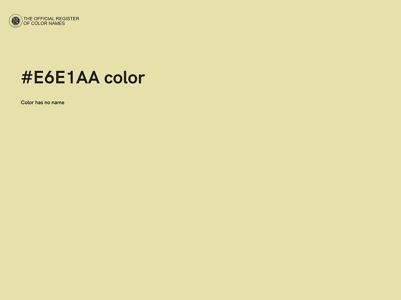 #E6E1AA color image