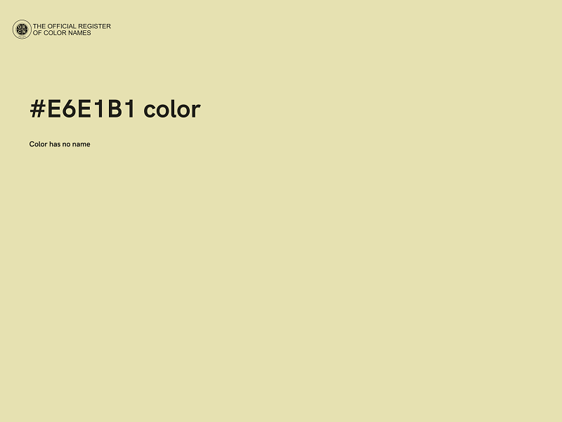 #E6E1B1 color image