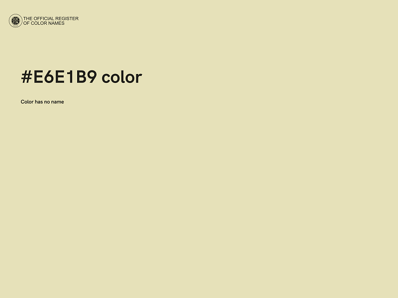 #E6E1B9 color image