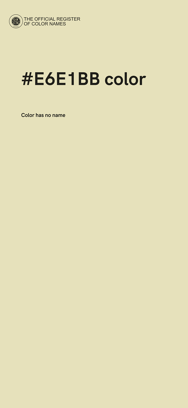 #E6E1BB color image