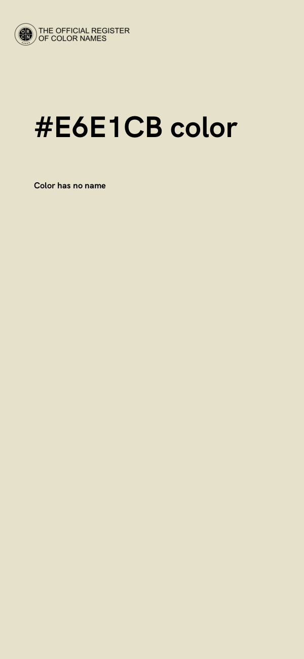 #E6E1CB color image