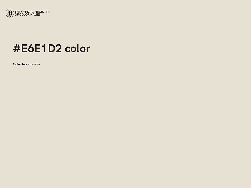 #E6E1D2 color image