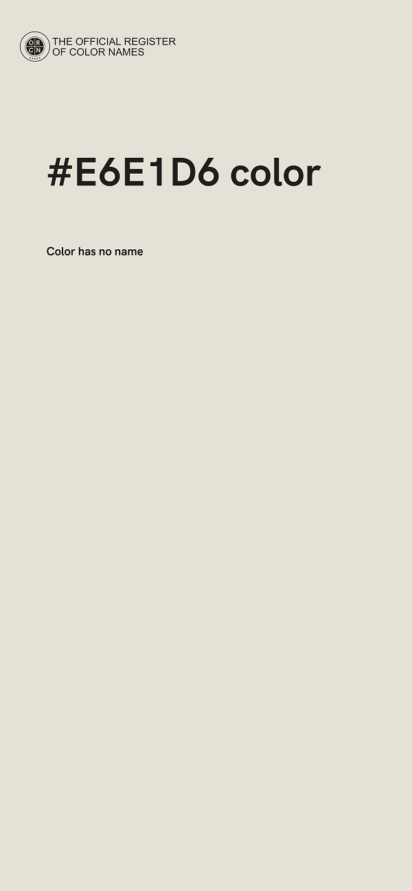 #E6E1D6 color image