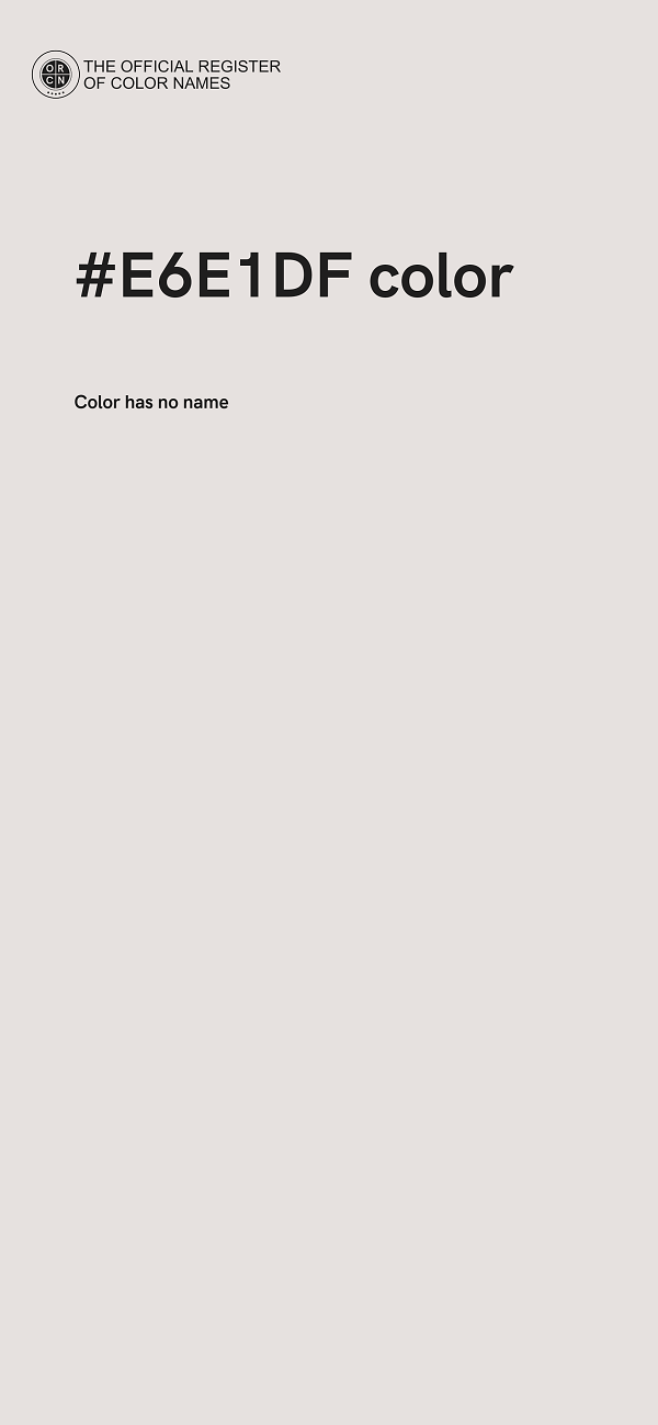 #E6E1DF color image